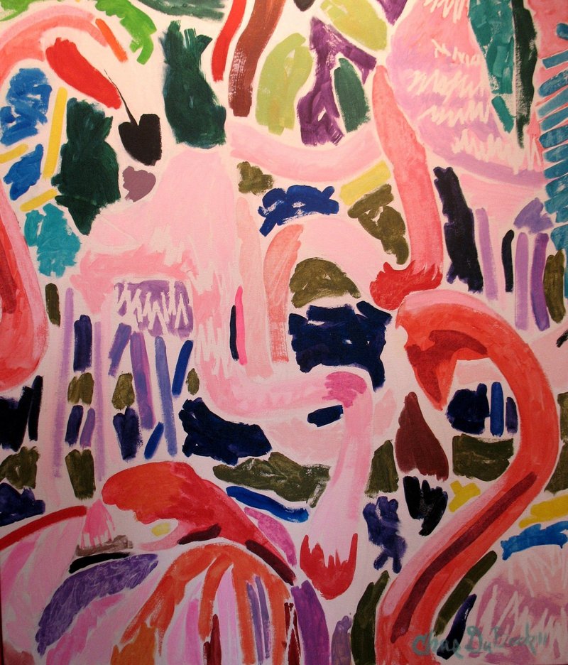 “Hot Pink” by Charles S. DuBack, from his show in Tenants Harbor.