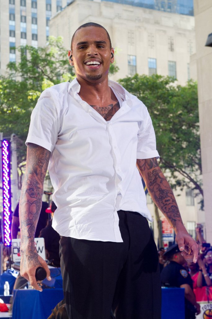 Chris Brown performs on NBC’s “Today” in New York on July 15.
