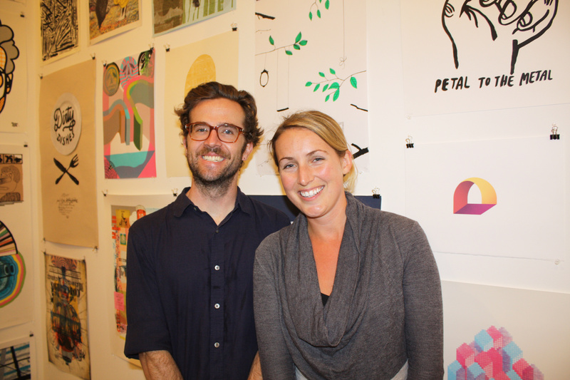 J Bell, an artist who works for Mike Perry, and Space board member Chelsea H.B. DeLorme.