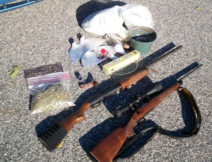 State police say they seized these items from the home of Sean Johnson, 23.