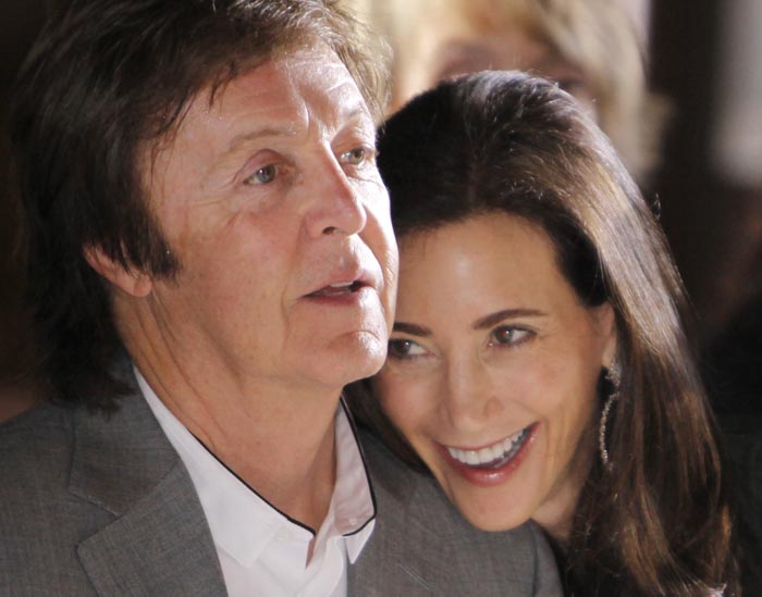 A 2010 photo of Paul McCartney and his fiancee Nancy Shevell.