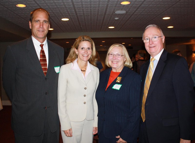 Rick Vogel, manager of the South Portland Prudential Financial office, Caroline Feeney, Eastern territorial vice president of Prudential Financial, Judy Crosby, the chair of the Portland chapter of the Maine Women’s Network and director of Davinci Experience Science & Arts Camp, and Bill Cuff, managing director of Prudential Financial.