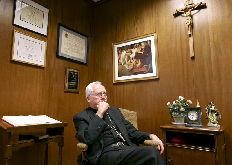 The terrorist attacks of Sept. 11, 2001, "reminded us of the profound evil that human beings are capable of," said Bishop Richard Malone, leader of the Roman Catholic Diocese of Portland, seen here in his Portland office lst month. "But we also were reminded that whenever there is an awful tragedy, there is a great flourishing of compassion and goodness in response."
