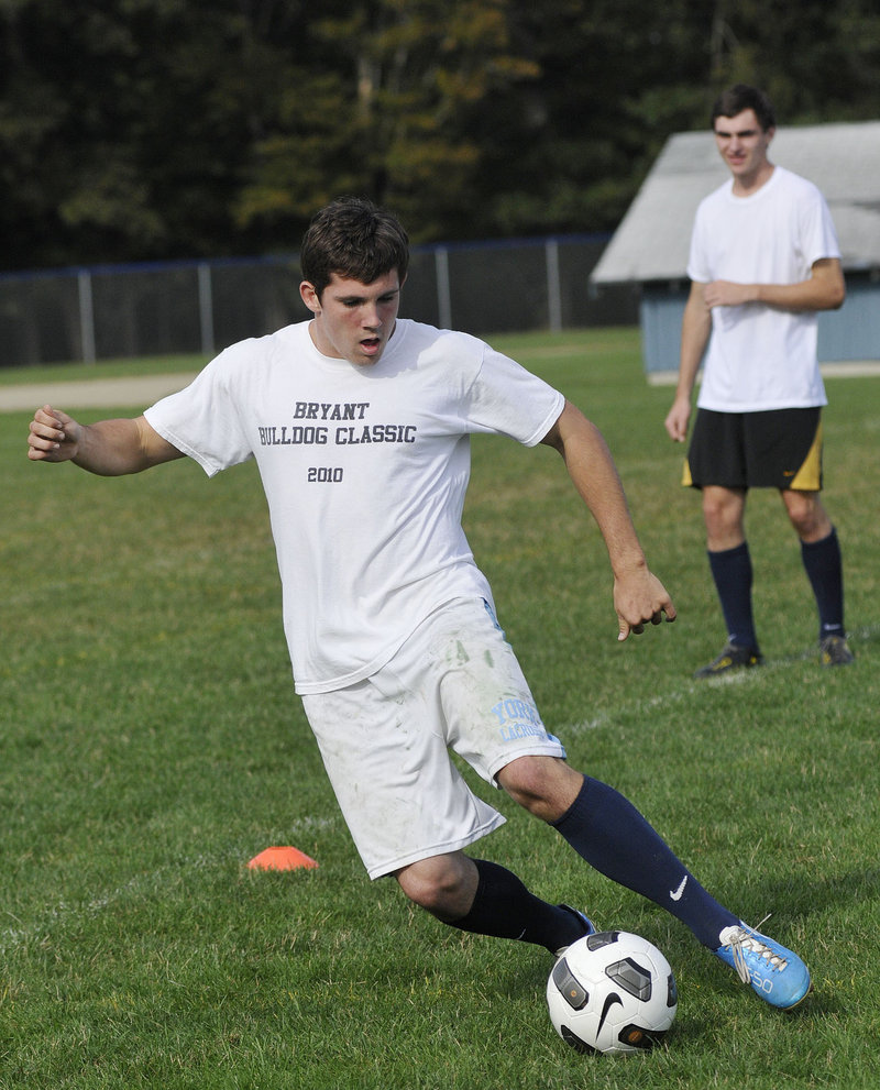 Kyle Robinson was moved from striker to sweeper last fall by York Coach Mike Masi. It's a change Robinson said he was happy to accept because it was made to strengthen the team.