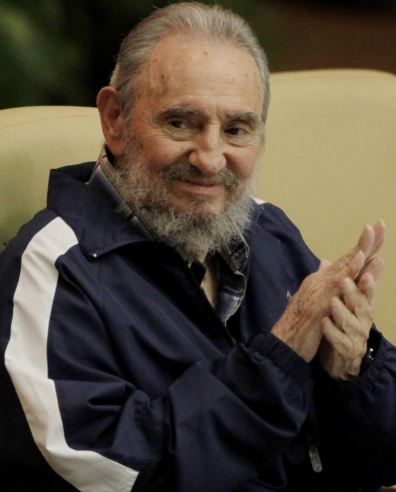 Fidel Castro attends the Communist Party Congress in Havana on April 19, the last time he appeared in public.
