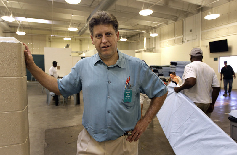 Robert Marbut poses for a photo inside Pinellas Safe Harbor in Clearwater, Fla., a 500-bed shelter for homeless people in the county funded by the Pinellas County sheriff’s office. “What was incredible to me was how much money was being spent, how much energy was being spent and there was no success,” Marbut says.