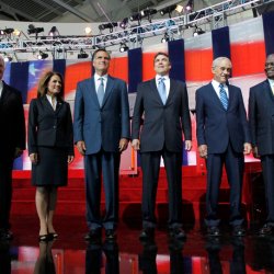 Rick Santorum, Newt Gingrich, Michele Bachmann, Mitt Romney, Rick Perry, Ron Paul, Herman Cain, Jon Huntsman