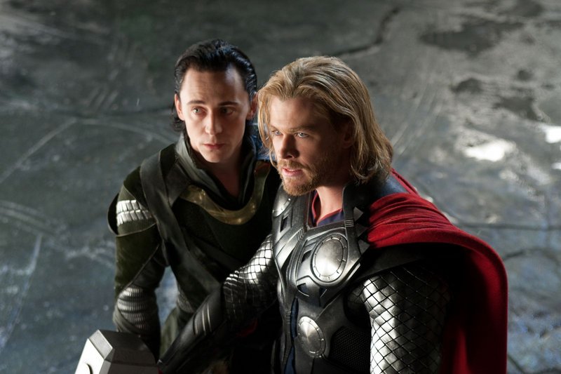 Paramount Pictures Chris Hemsworth, right, in the title role and Tom Hiddleston as Loki in Thor.