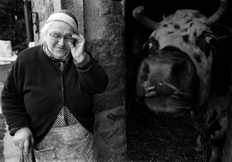 "Mere Fine and Her Cow" is part of the exhibition, "Madeleine de Sinety: Photographs," opening Saturday at the Portland Museum of Art. It features 71 black-and-white and color images by the Rangeley photographer who has documented everyday lives and public events of people in rural corners of the world.