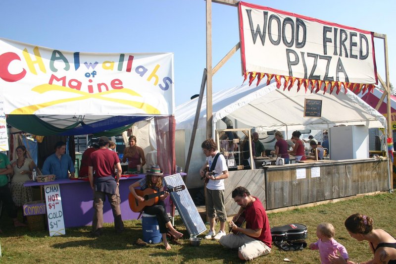 Chai Wallahs of Maine won the award for the best new food vendor at last year’s Common Ground Country Fair, and the wood-fired pizza booth is always a popular stop.