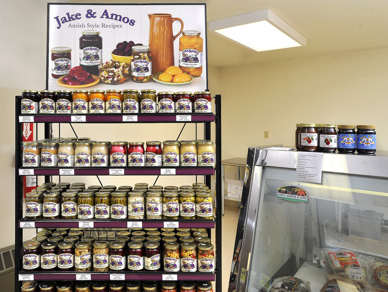 Amish- and Mennonite-style products include Jake & Amos preserves.