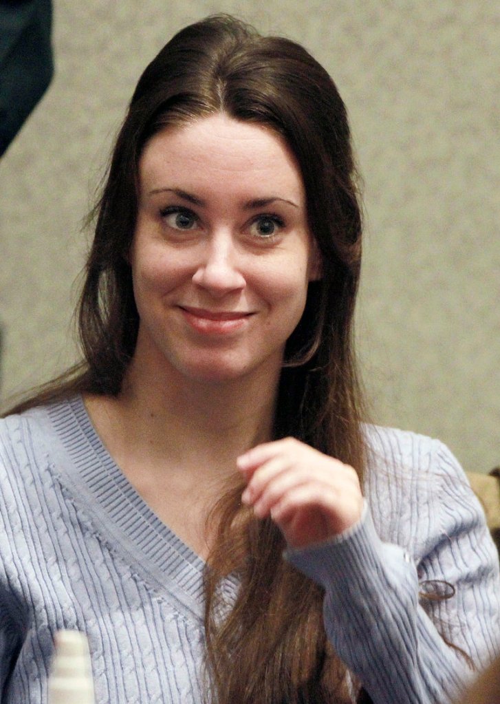 Casey Anthony is seen at the start of her July 7 sentencing hearing in Orlando, Fla. She was acquitted of a murder charge in the death of her 2-year-old daughter.