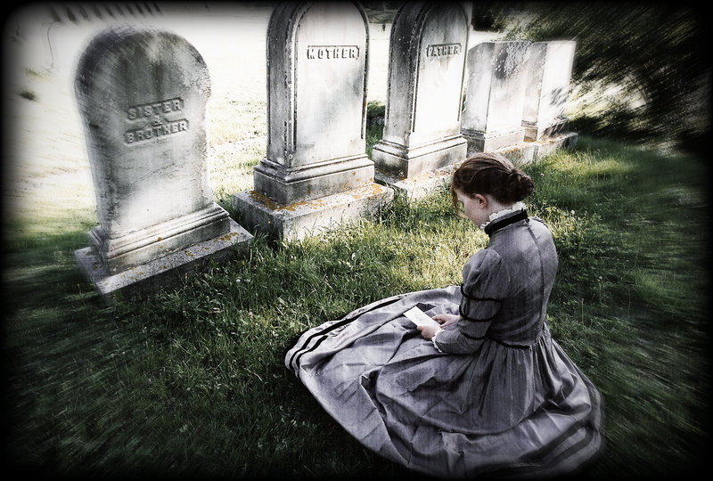 A girl in period clothing portrays the ghost who visits the modern-day protagonist in Portland author Sarah L. Thomson's latest young adult novel, "Mercy: The Last New England Vampire."