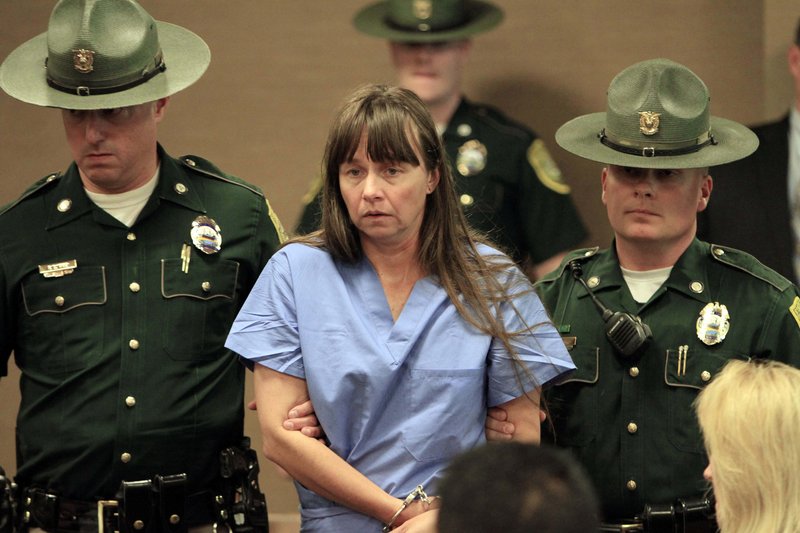 Julianne McCrery arrives in court last May in Portsmouth, N.H. Authorities and friends have portrayed the Texas woman as a loving but troubled mother, and a relative believes McCrery’s intent was to take her son’s life and then her own.