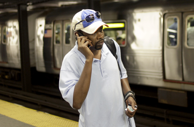 Mory Bailo Aw makes a cellphone call from a subway platform to get some last minute directions to a friends house in New York. A Danish study of more than 350,000 people concluded there was no difference in cancer rates between people who had a cellphone subscription and those who did not.