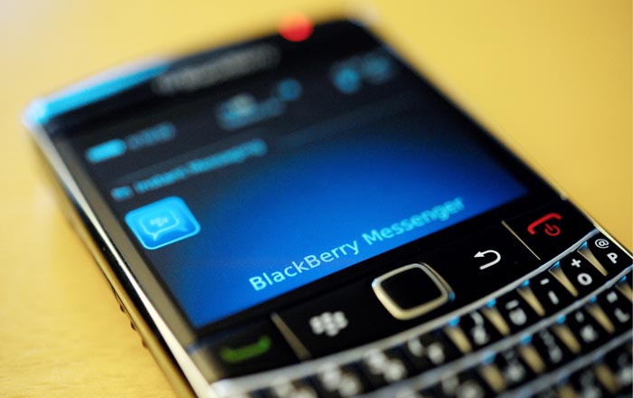 A BlackBerry smartphone using the "Messenger" service. BlackBerry users are being hit with service disruptions to their smartphones for a third day today after an unexplained glitch cut off Internet and messaging services for large numbers of users across Europe, the Middle East and Africa. Problems have now spread to North America.