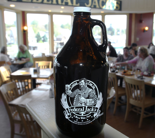 Generally speaking, people buy growlers at brewpubs like Federal Jack's in Kennebunk, where they're filled with beer and capped. After the growlers are brought home, the beer will stay good for two to five days once opened.
