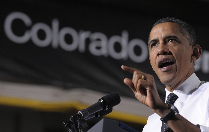 President Obama speaks about managing student debt during an event at the University of Colorado Denver Downtown Campus in Denver last week. Denver was the final stop on a three-day trip to the West Coast for fundraising and speeches promoting his American Jobs Act.