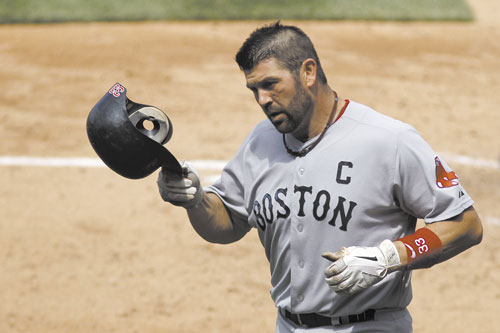 Boston catcher and team captain Jason Varitek said the Red Sox collapsed in September because "we played like absolute bad baseball."