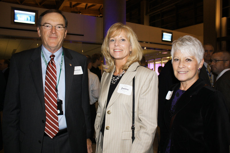 U.S. Attorney Tom Delahanty, Janine Hodel, the stakeholder manager for the Transportation Security Administration in Maine, and Linda Cohen of Portland.