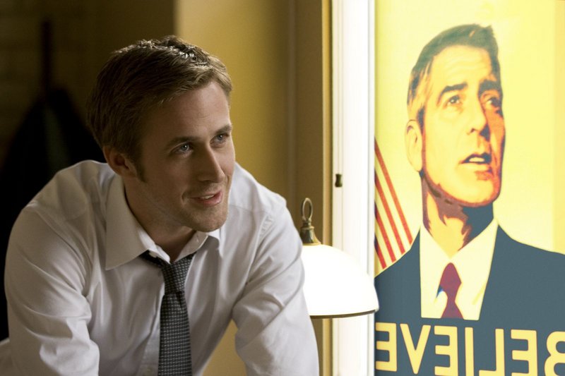 Ryan Gosling and George Clooney (poster, right) star in The Ides of March.