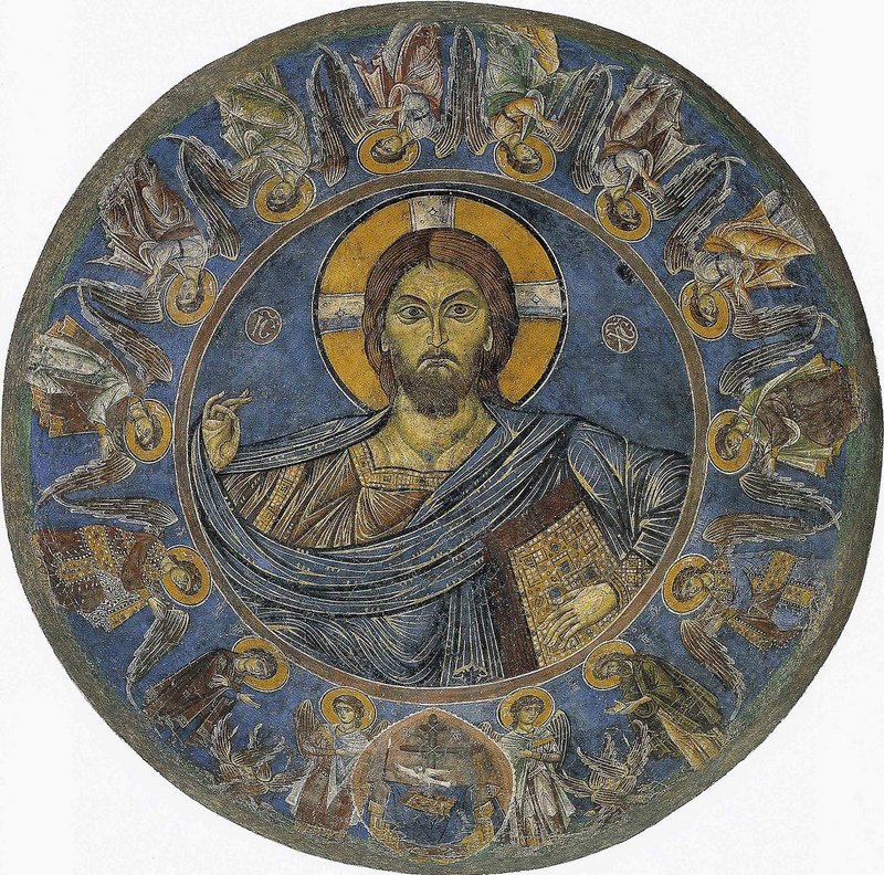 Frescoes that will be returned to Cyprus include this depiction of Christ Pantocrator surrounded by a frieze of angels.