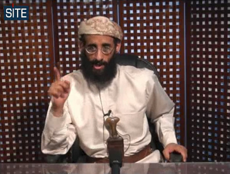 Anwar al-Awlaki speaks in a video message that was posted last November on radical Muslim websites.