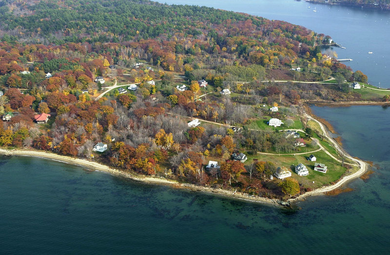 Great Diamond Island in Casco Bay proved the perfect place for the Boston Bruins to have a little team bonding before another National Hockey League season begins Thursday.