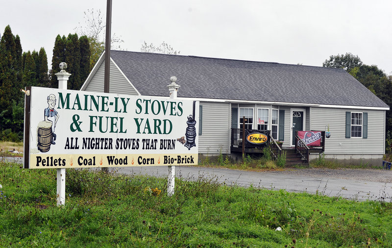 All is quiet Tuesday at the Maine-ly Stoves and Fuel Yard building, 660 Main St. in Saco. The company had its bankruptcy protection case dismissed, and its attorney said the building contents may be auctioned.