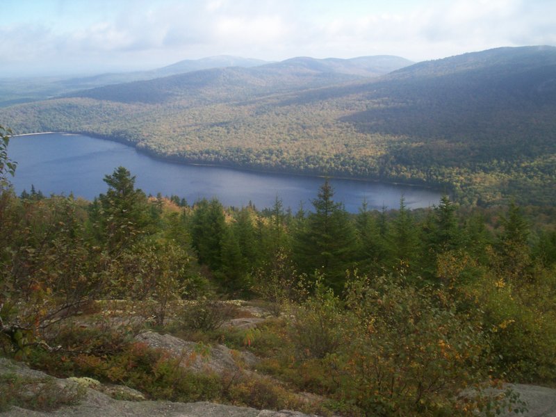 Donnell Pond is part of the view from atop Schoodic Mountain.