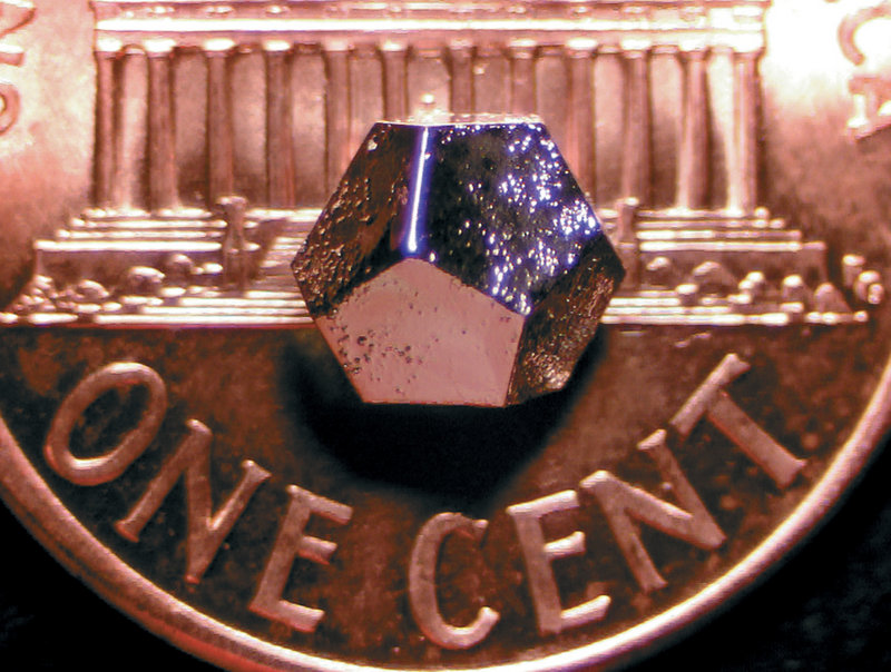 The structure of quasicrystals had previously been thought to violate the laws of nature. Pictured is a holmium-magnesium-zinc quasicrystal.
