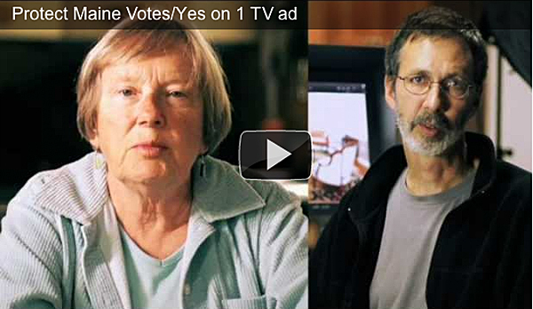 This image, taken from protectmainevotes.com, shows the commercial that the Protect Maine Votes/Yes on 1 campaign hopes also to air on television. To link to the ad, go to this story at pressherald.com.