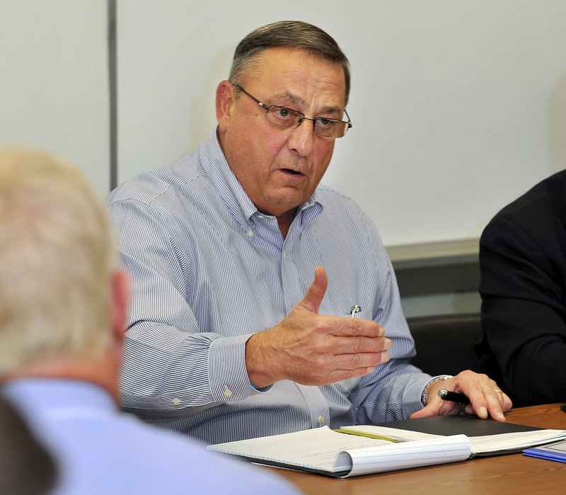 “You need to tell us where we need to focus,” Gov. Paul LePage told participants at the job creation workshop.