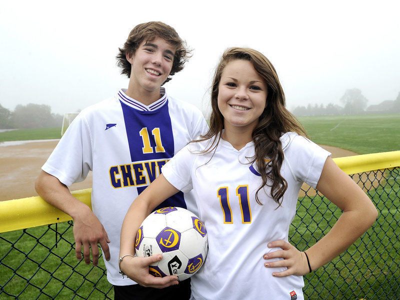 Brother and sister Elliot and Abby Maker are key players for Cheverus, which will host regional playoff prelims Saturday in boys’ and girls’ soccer.