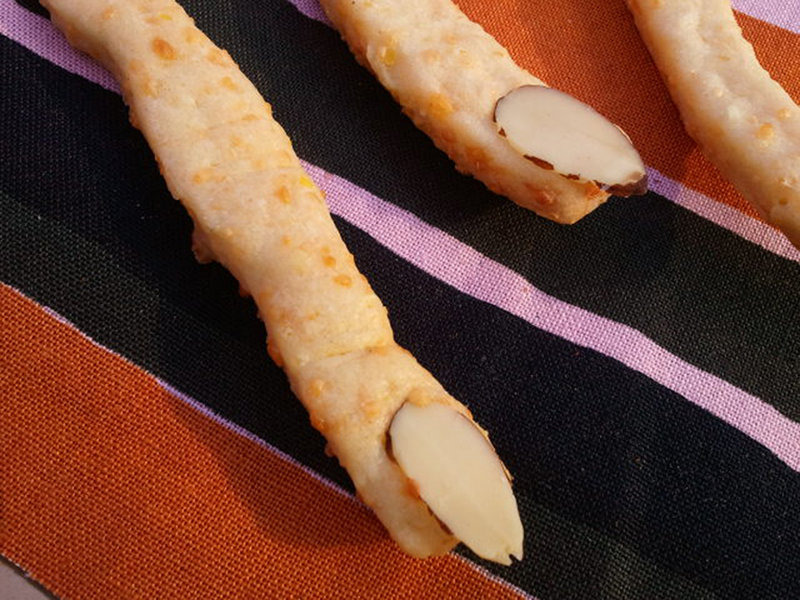 Da Silva’s “witch’s fingers” are cheesy snacks that feature almond slices for fingernails.