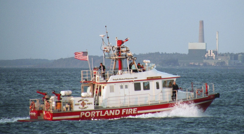Roger Lehoux of Saco says the Portland fireboat he photographed Oct. 15 in late afternoon, may be the one that struck an object just before 6 p.m. that day. Lehoux says he was taking sunset pictures from Bug Light Park when the boat passed with more than 10 people on board.
