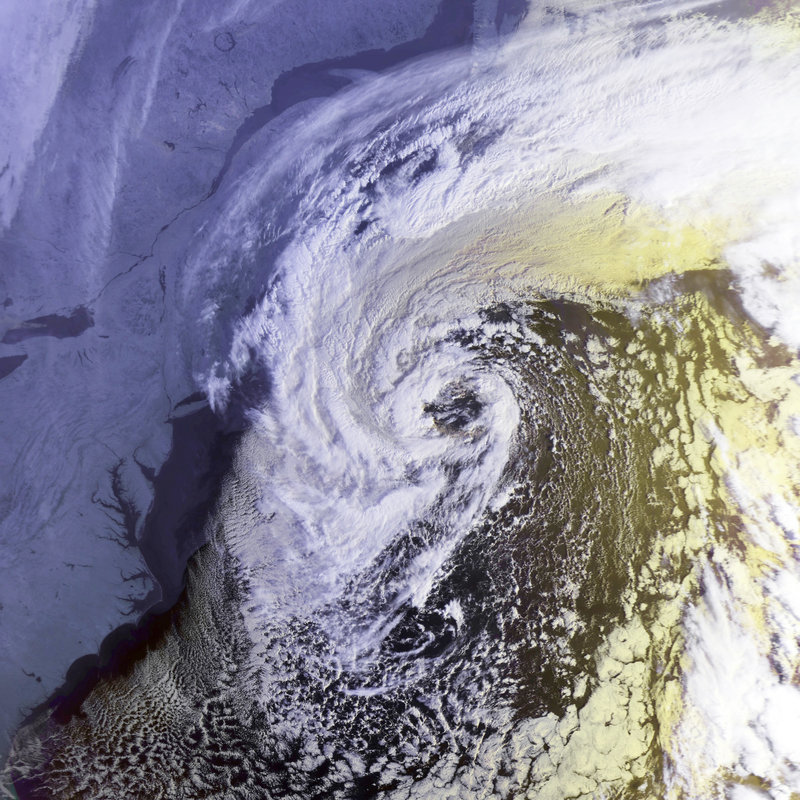 "The Perfect Storm" builds off the Northeast coast in this Oct. 30, 1991, photo courtesy of the National Oceanic and Atmospheric Administration.
