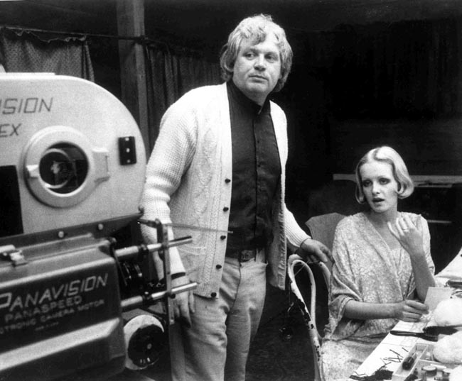 Film director Ken Russell with British model Twiggy during the filming of the movie "The Boy Friend," in August 1971. Russell's daring and sometimes outrageous films often tested the patience of audiences and critics. His films included "The Music Lovers" in 1970, "Lisztomania," and the rock opera "Tommy" in 1975.