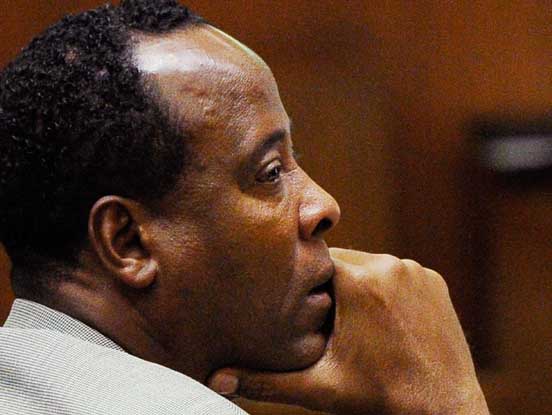 FILE - In a Thursday, Nov. 3, 2011 file photo, Dr. Conrad Murray listens as defense attorney Ed Chernoff, not pictured, gives the defense's closing arguments during the final stage of Conrad Murray's defense in his involuntary manslaughter trial in the death of singer Michael Jackson at the Los Angeles Superior Court in Los Angeles, Calif. The juryis set to resume deliberations Monday, Nov. 7, 2011 after spending their first day in discussions Friday without reaching a verdict. (AP Photo/Kevork Djansezian, Pool, File) Human Interest