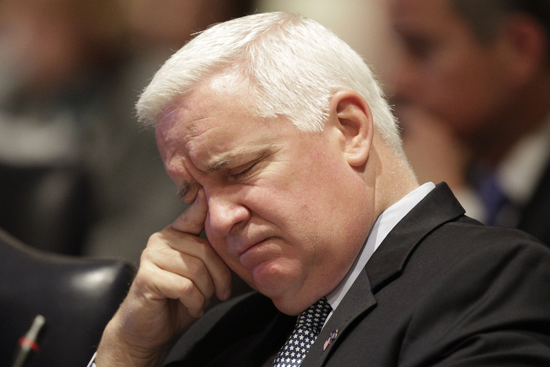Pennsylvania Gov. Tom Corbett said Sunday on NBC’s “Meet the Press” that a Penn State coach met only “the minimum obligation” of reporting what he saw to his superiors.