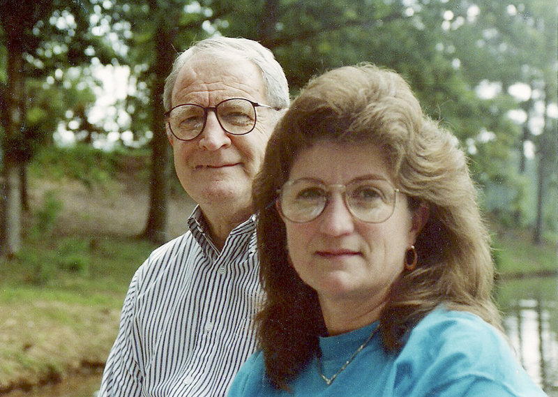 Jan Barrett poses with her father, Thomas Plourde, in the 1980s. Plourde, who retired from the Army as a lieutenant colonel, died in 1992 at the age of 71.