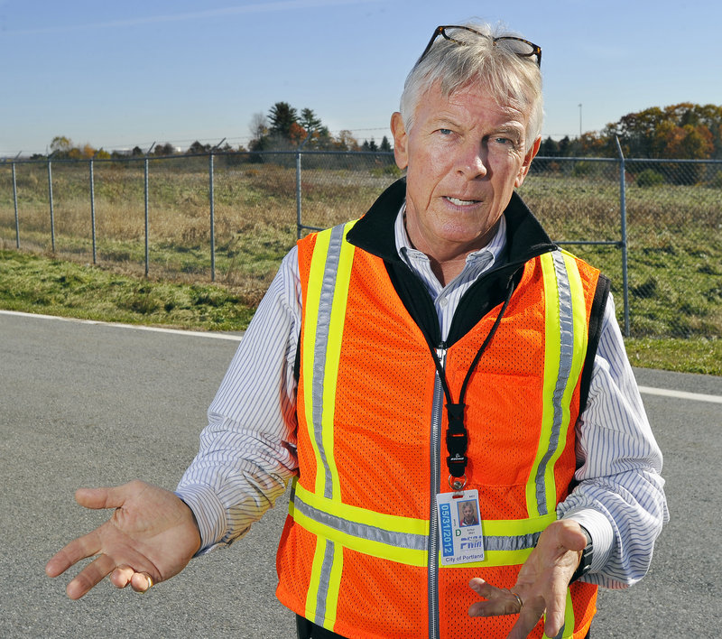 Arthur Sewall, deputy airport director of operations, and his staff try to keep birds and other wildlife away from the Portland International Jetport.