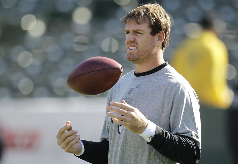 Carson Palmer will be searching for more consistency Thursday night at San Diego in his second start at quarterback for the Oakland Raiders.