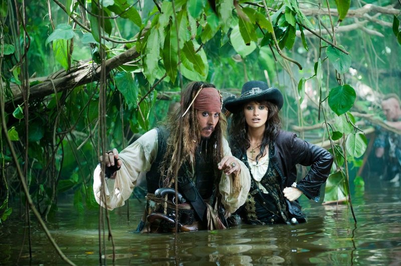 Johnny Depp returns as Capt. Jack Sparrow and Penelope Cruz is old flame Angelica in "Pirates of the Caribbean: On Stranger Tides."