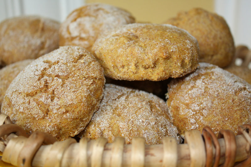 Sweet Potato Biscuits are made with cooked potatoes and wheat flour for a healthy bread dish.