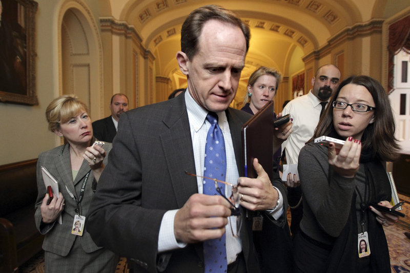 Sen. Pat Toomey, R-Pa., heads to a meeting with other GOP members of the supercommittee Thursday in Washington. His plan calls for limiting tax breaks from itemizing deductions on tax returns, which could affect 50 million taxpayers.