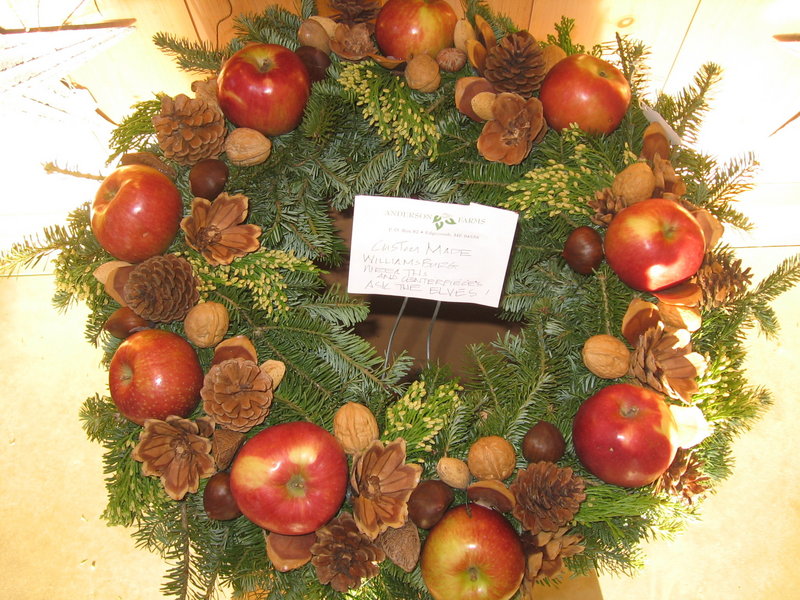Wreaths made with fruit may need to be kept indoors during Maine’s cold weather, or the fruit will freeze and go bad.