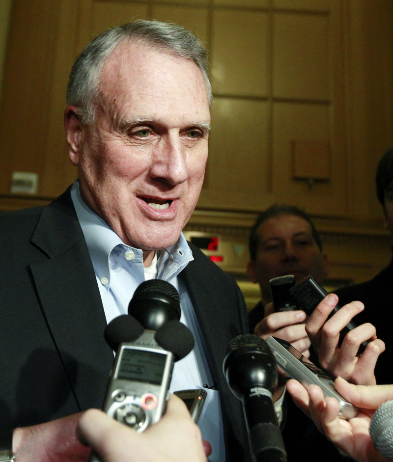 Senate Minority Whip Jon Kyl, R- Ariz., a member of the Joint Select Committee on Deficit Reduction, commonly called the supercommittee, speaks to reporters on Capitol Hill in Washington on Saturday.