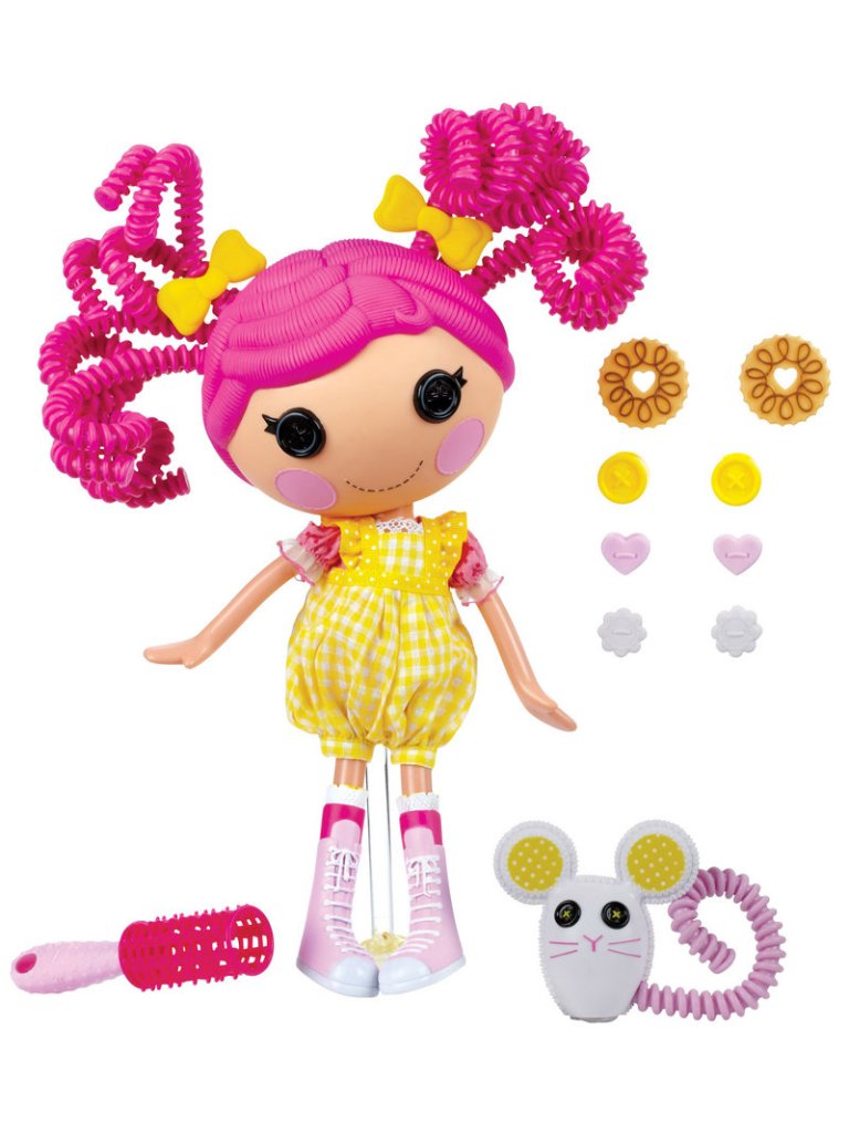 LALALOOPSY: The silly hair dolls “were once rag dolls who magically came to life,” says the Toys R Us website. Prices vary depending on the doll or set, but “Crumbs Sugar Cookie,” shown here, is $29.99 at toysrus.com.