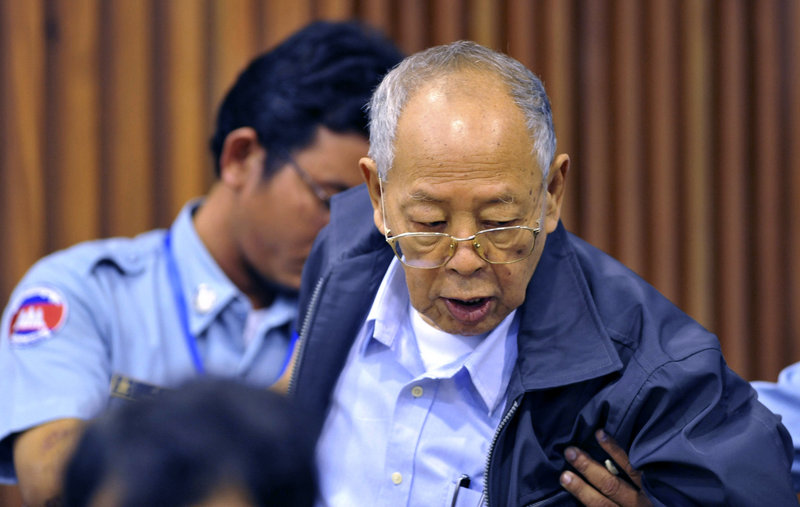 Ieng Sary, 86, former Khmer Rouge foreign minister, is one of three men on trial for crimes against humanity in Phnom Penh, Cambodia.